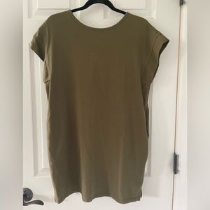 Army green dress with pockets